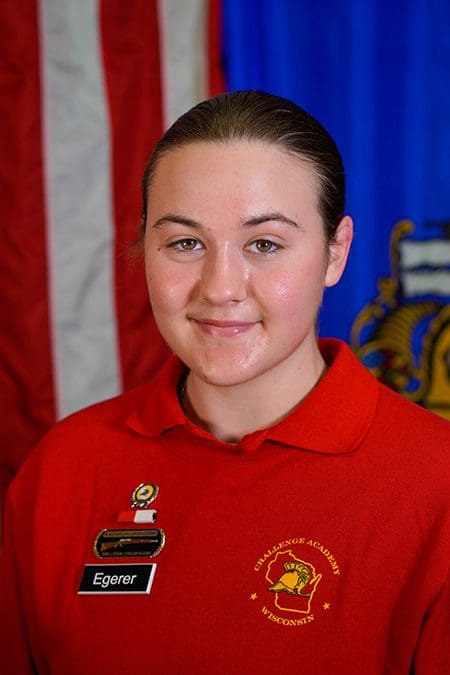 Cadet Kimberly Egerer of Hartford, Wisconsin 